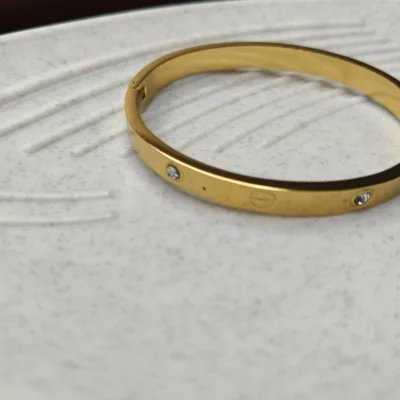 Minimalist Gold-Plated Small Wrist Bracelet for Women Adjustable & Dainty Thin Bangle
